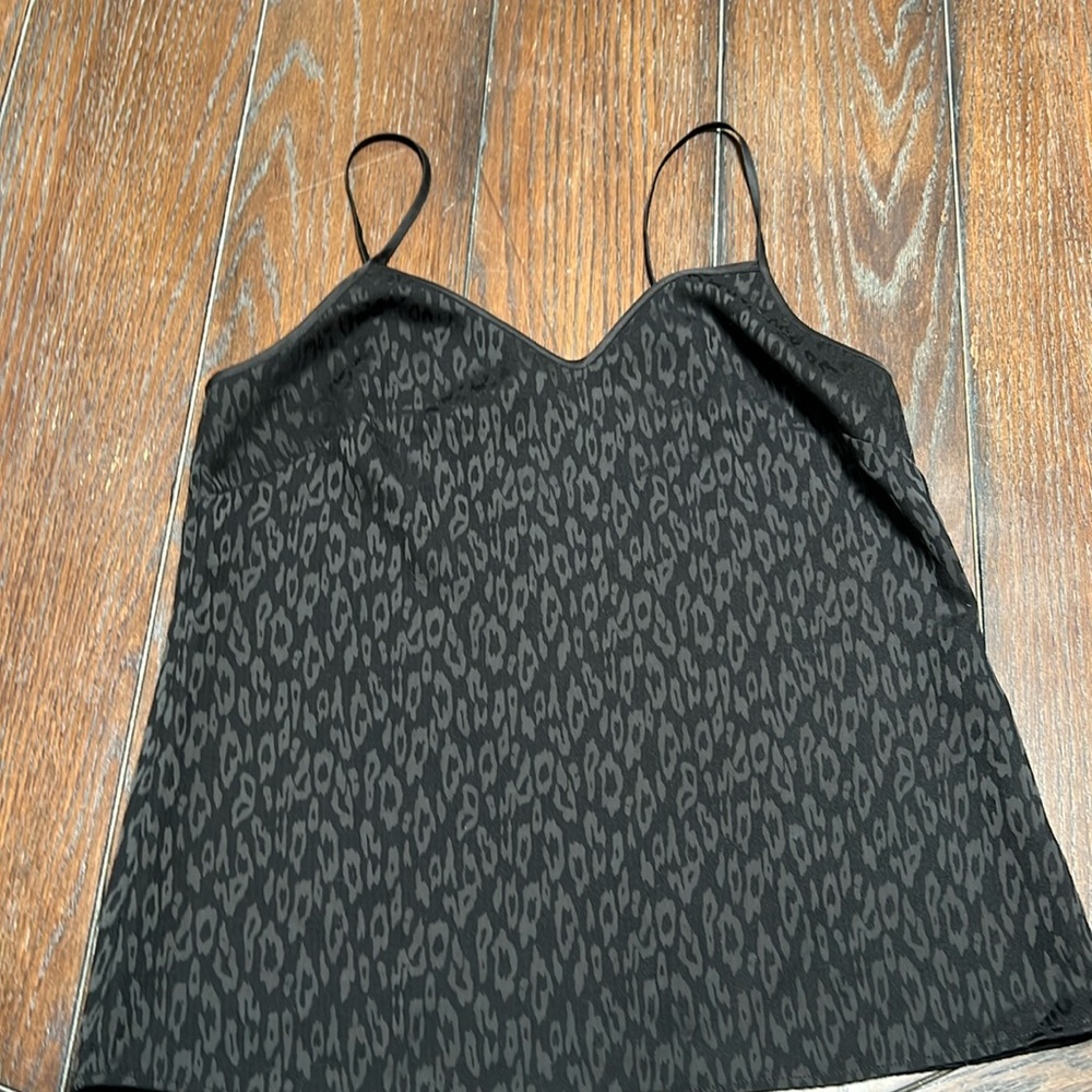 Banana Republic Black Animal Print Tank XS